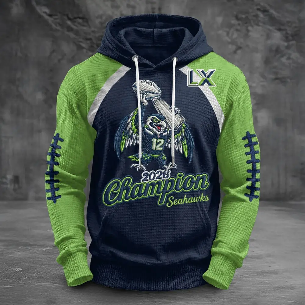 Seahawks Super Bowl Champions 2026 Hoodie Mens Hawks Pride Gift for Dad Seahawks Super Bowl Champions 2026 Hoodie Mens Hawks Pride Gift for Dad - Image 1