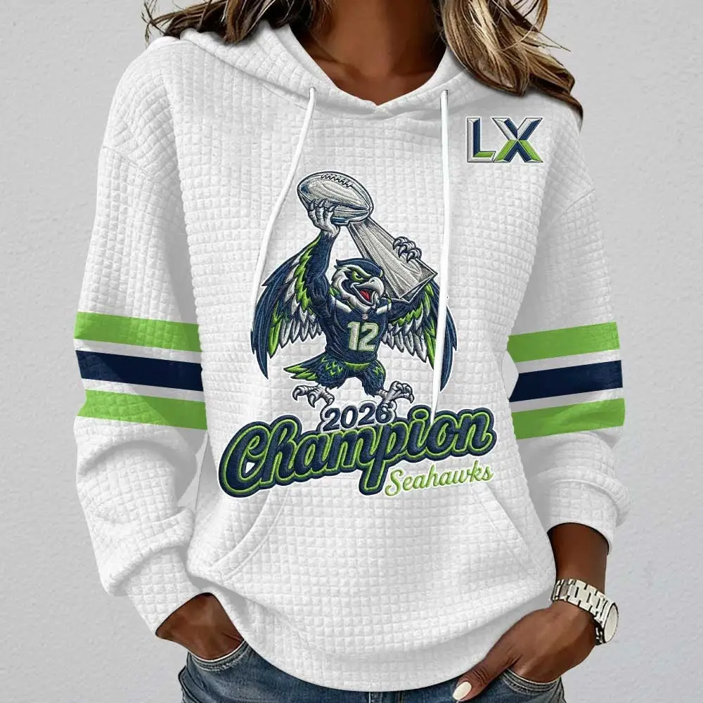 Seahawks Super Bowl Champions 2026 Hoodie Womens We are 12 Hawks Pride Gift
