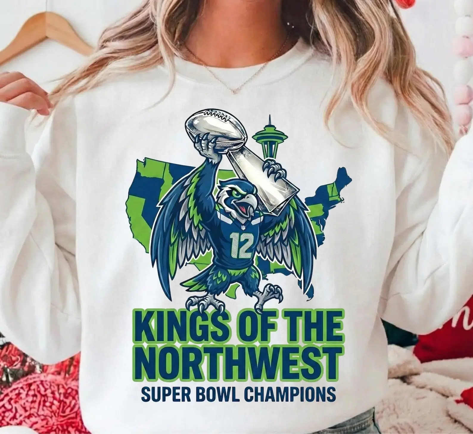 Seahawks Super Bowl Champions 2026 Sweatshirt King of The Northwest Hawks Pride Gift