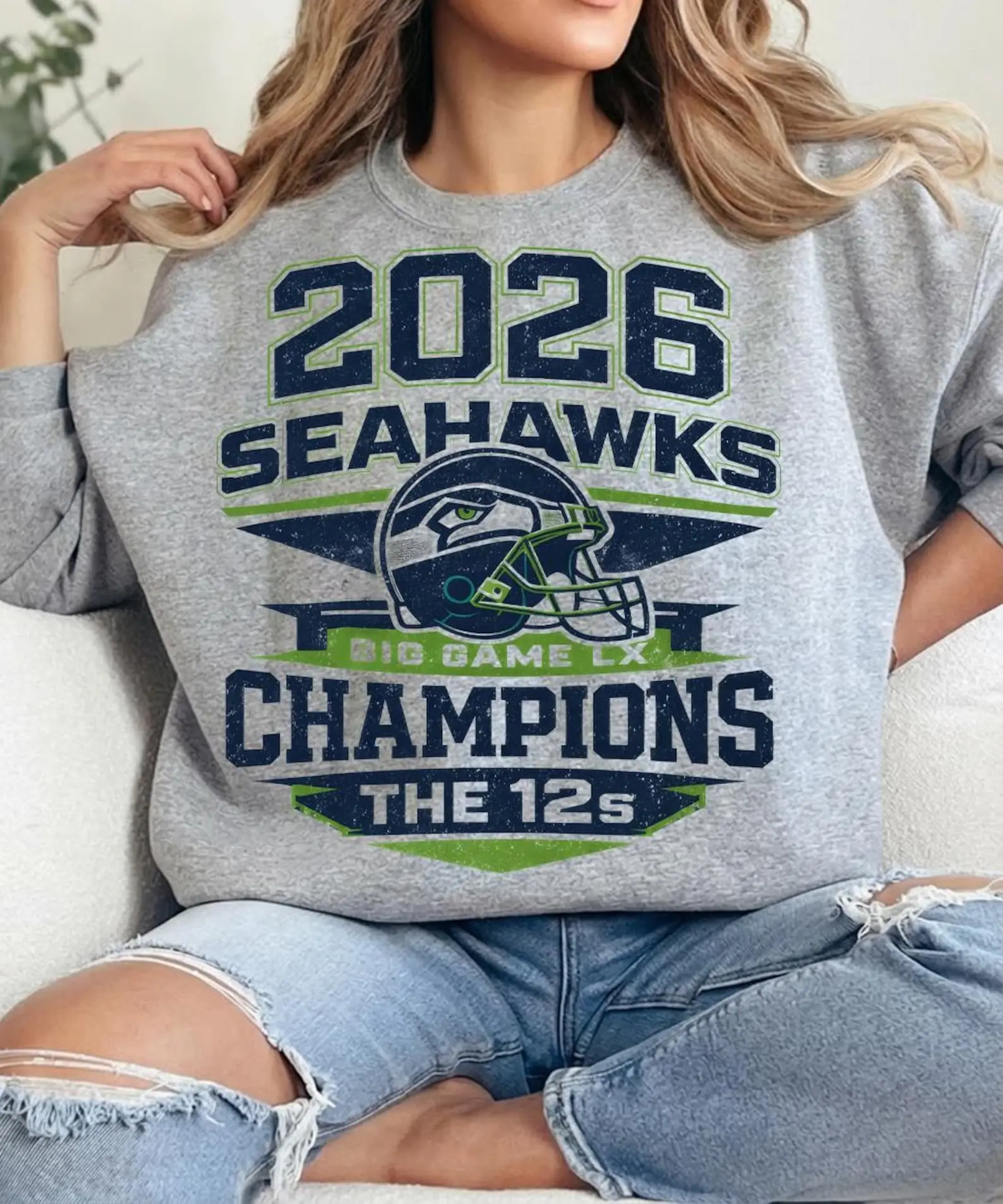 Seahawks Super Bowl Champions 2026 Sweatshirt Seattle Champions Merch We are 12 Apparel