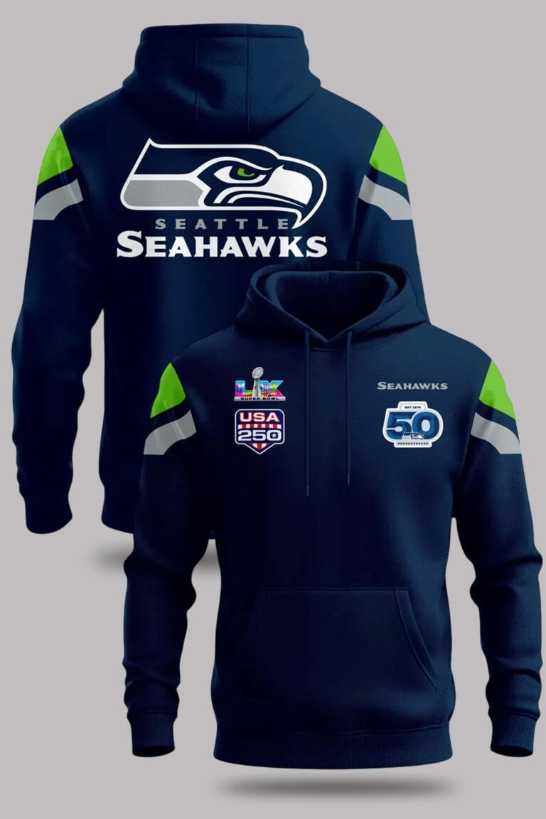 Seahawks Super Bowl LIX Merch USA 250 Patch Hoodie Gift For NFL Football