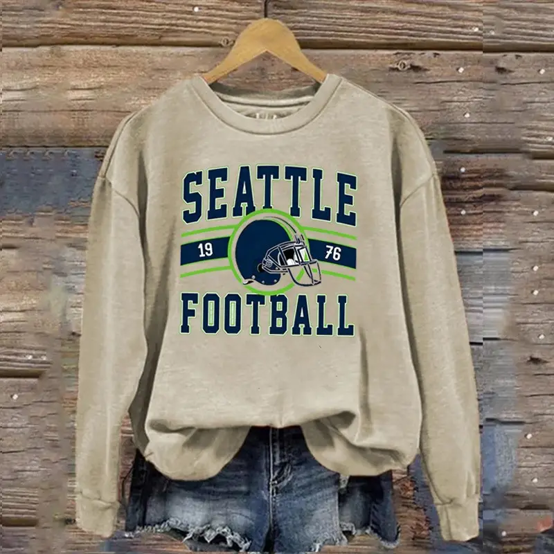 Seattle Football 1976 Sweatshirt Women's Game Day Clothing Seattle Seahawks Merch Gifts For Fans