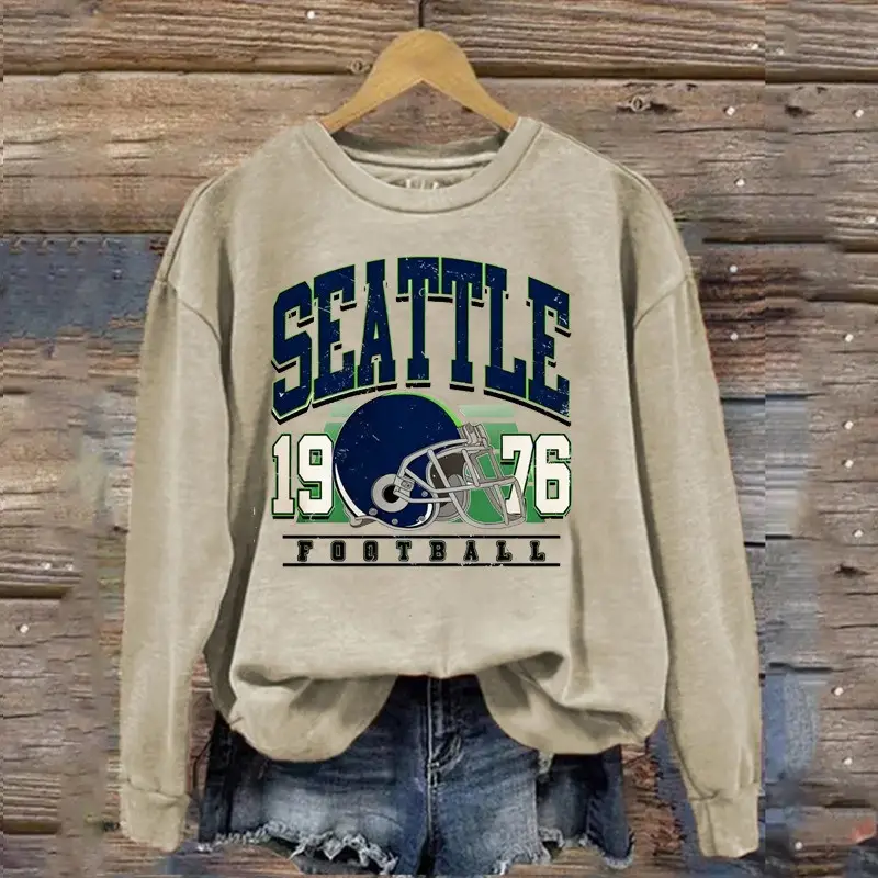 Seattle Football 1976 Sweatshirt Women's Seattle Seahawks Merch Game Day Gifts For Fans