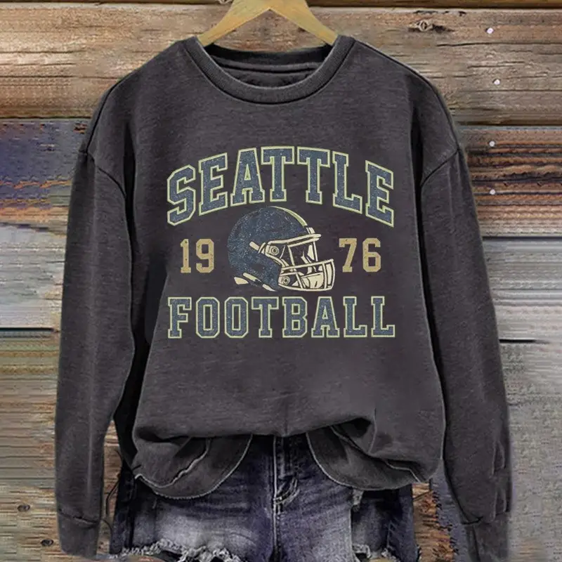 Seattle Football 1976 Sweatshirt Women's Seattle Seahawks Merch Presents For Football Fans Seattle Football 1976 Sweatshirt Women's Seattle Seahawks Merch Presents For Football Fans - Image 1