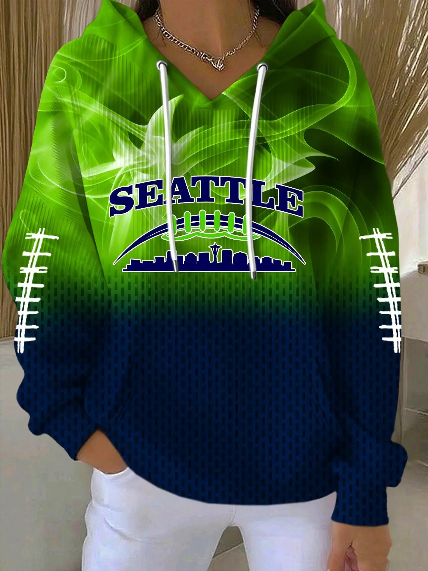 Seattle Football Hoodie Women's Game Day Merch Best Gifts For Seahawks Fans