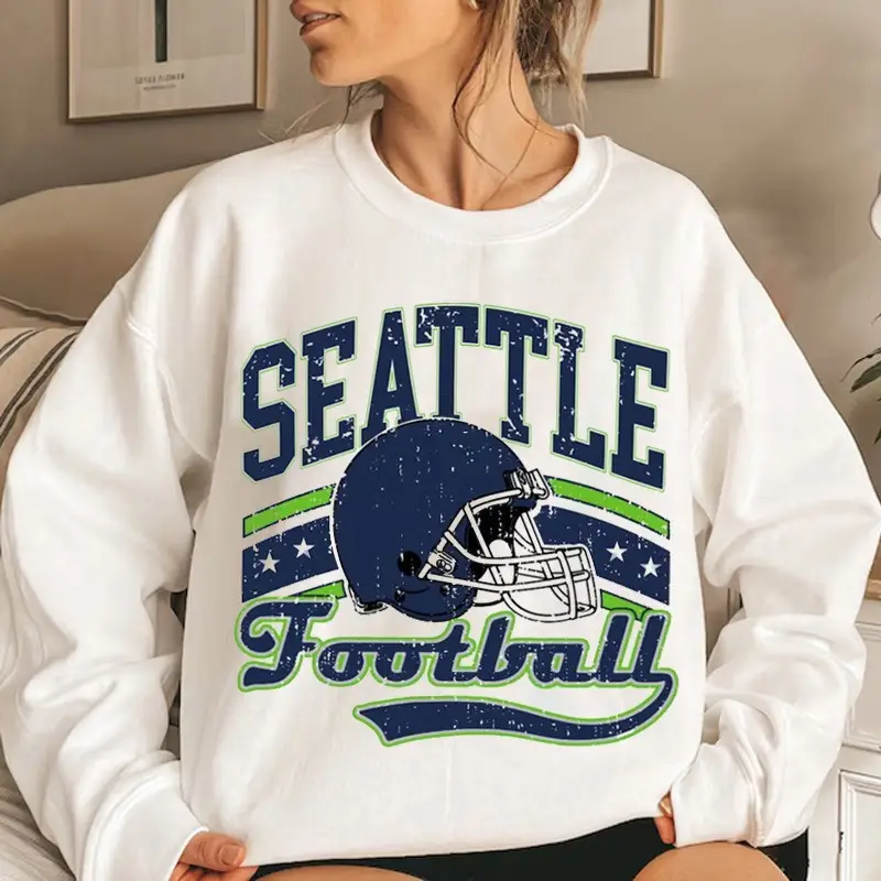 Seattle Football Sweatshirt Best Game Day Outfits Seattle Seahawks Merch Gifts For Sisters Seattle Football Sweatshirt Best Game Day Outfits Seattle Seahawks Merch Gifts For Sisters - Image 1