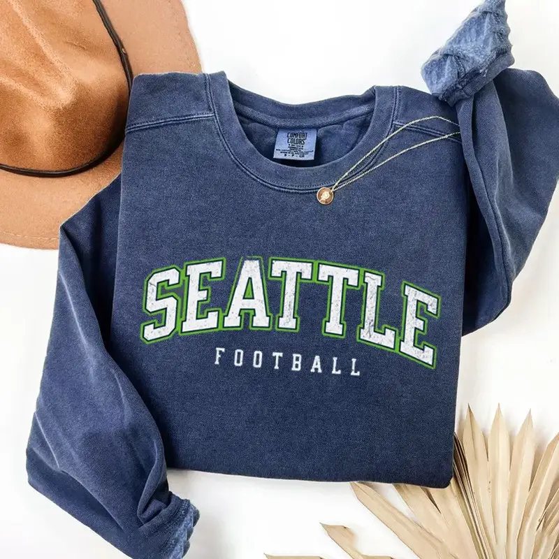 Seattle Football Sweatshirt Women's Game Day Apparel Seattle Seahawks Merch Gifts For Fan