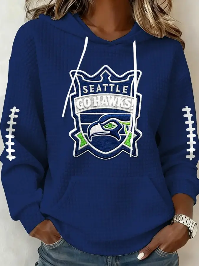 Seattle Go Hawks Hoodie Seattle Seahawks Women's Apparel Game Day Football Fan Merch Gifts