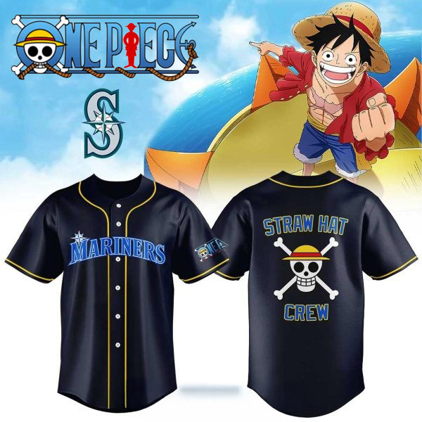 Seattle Mariners One Piece 2026 Merch Night Straw Hat Crew Baseball Jersey Gift Ideas
