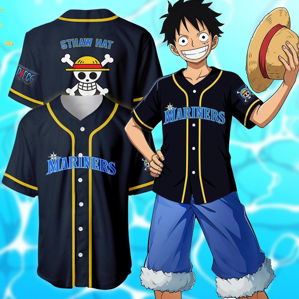 Seattle Mariners Straw Hat Crew Jersey One Piece Night 2026 Merch Gift For Anime Fans