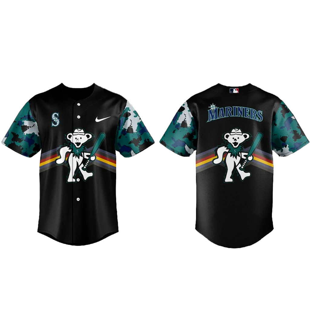 Seattle Mariners x Grateful Dead Night 2026 Baseball Jersey Seattle Mariners x Grateful Dead Night 2026 Baseball Jersey - Image 1