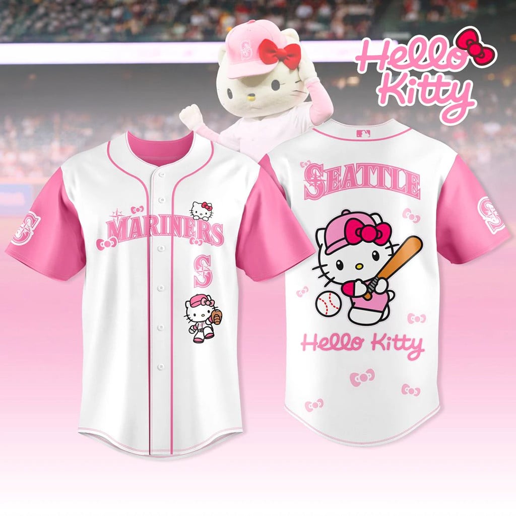 Seattle Mariners X Hello Kitty Pink Jersey 2026 Seattle Mariners Merch Best Gifts For Fans