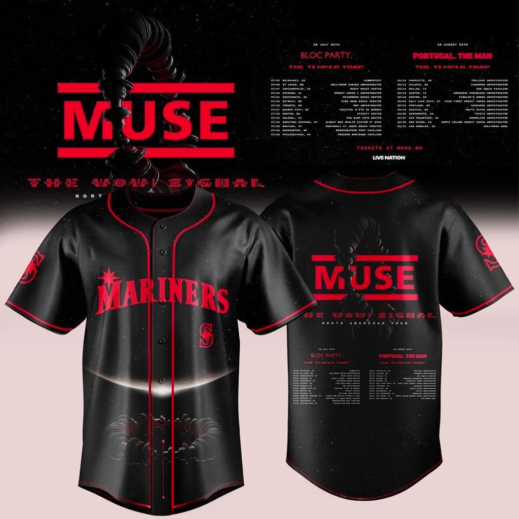Seattle Mariners X Muse The WOW Signal Tour 2026 Jersey Seattle Mariners Merch Fan Gifts