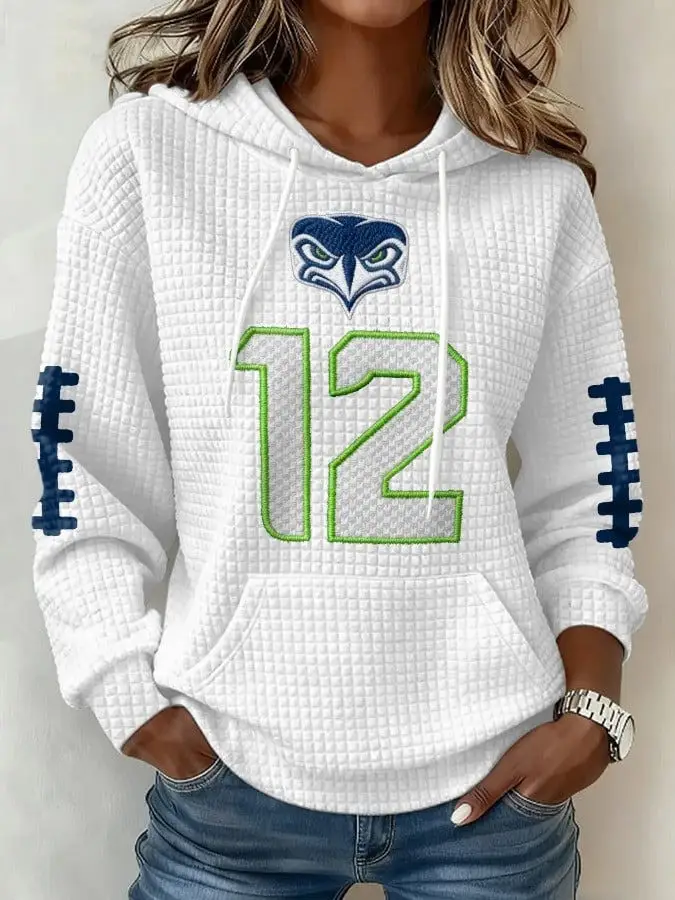 Seattle Seahawks 12 Hoodie Women's Game Day Merch Clothing Gift For Seahawks Fans