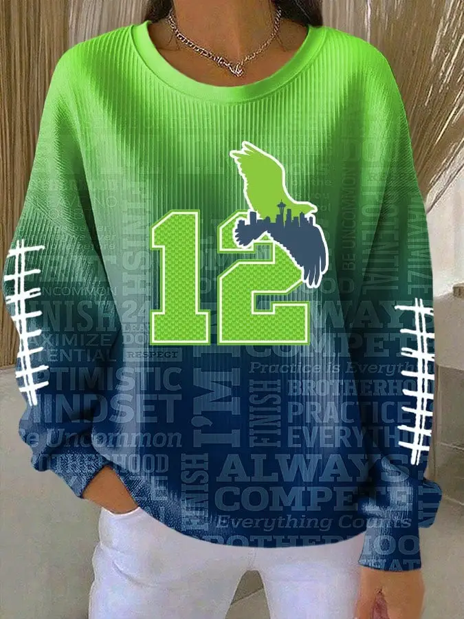 Seattle Seahawks 12 Sweatshirt Women's Football Game Day Clothing Seattle Seahawks Merch