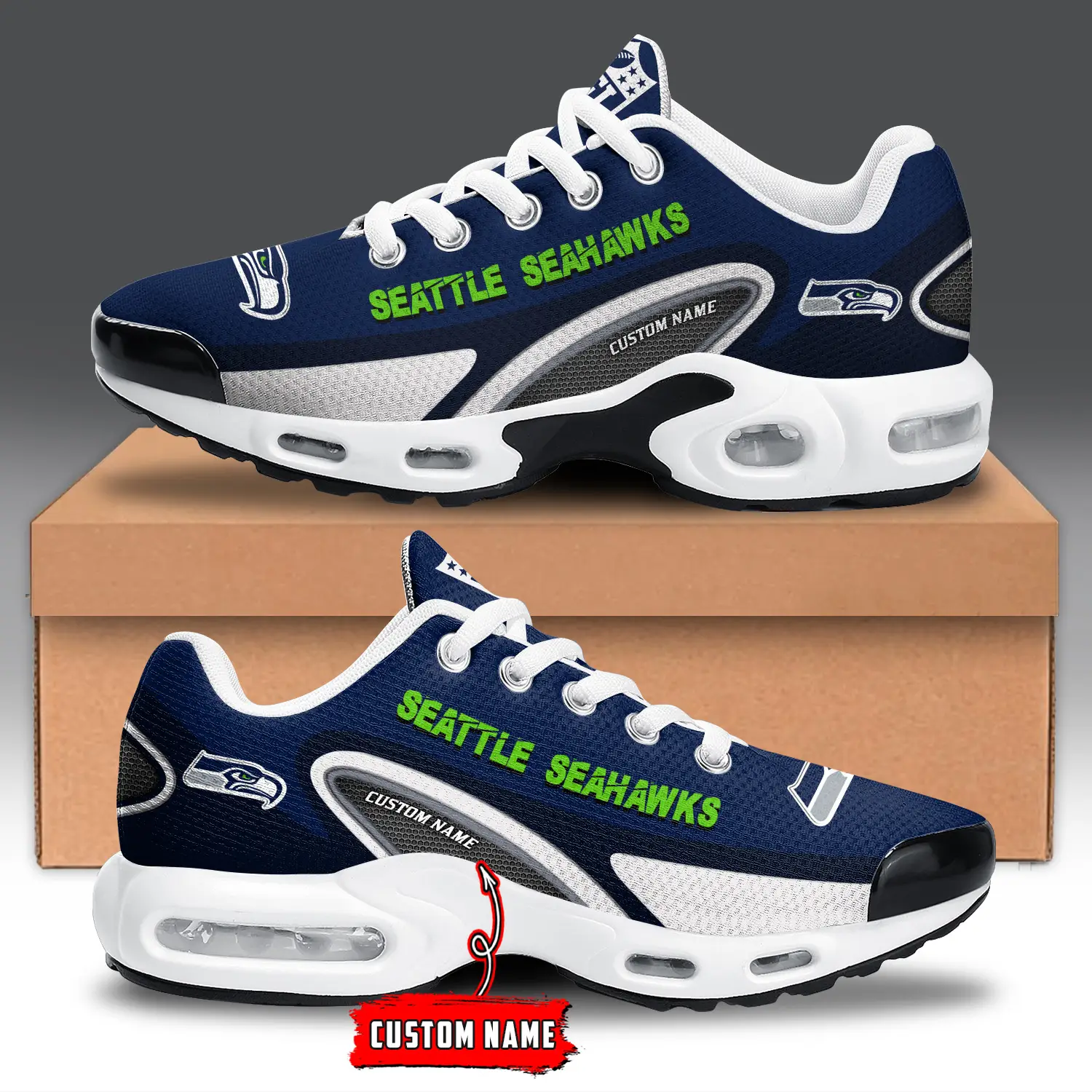 Seattle Seahawks Air Max Plus Shoes Sneakers For Men And Women