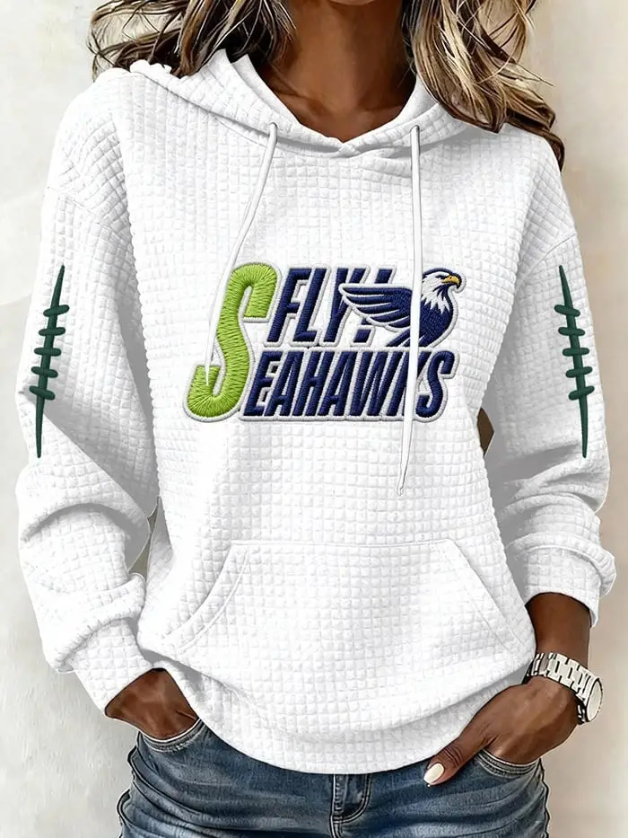 Seattle Seahawks Fly Hoodie Women's Game Day Outfits Seattle Football Merch Best Gifts For Fans