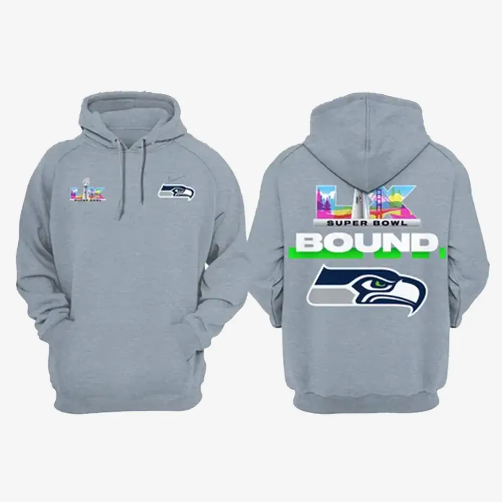 Seattle Seahawks Football Hoodie Super Bowl LX Bound Seattle Seahawks Apparel Fan Gear
