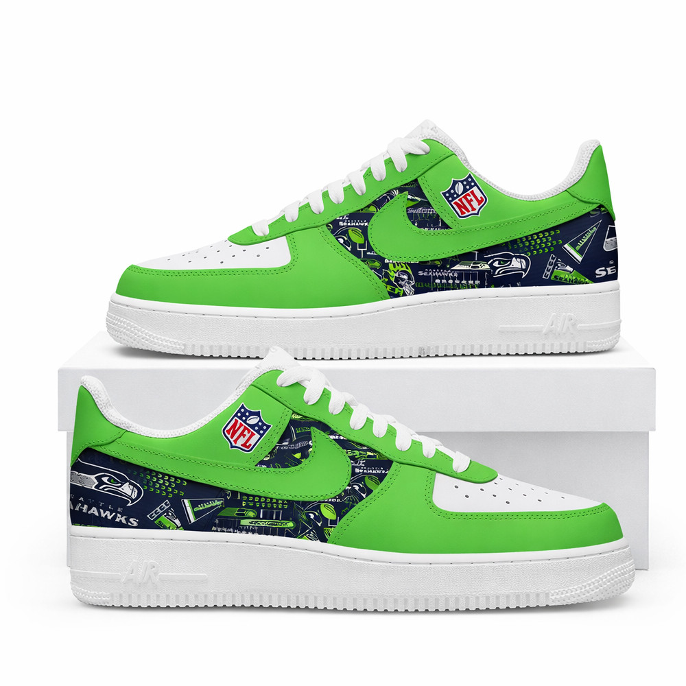 Seattle Seahawks Football League Super Bowl LX Champions Air Force 1 Shoes Sneakers 2026