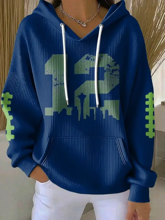 Seattle Seahawks Football Merch No 12 Hoodie Sport Themed Game Day Hooded Sweatshirt Seattle Seahawks Football Merch No 12 Hoodie Sport Themed Game Day Hooded Sweatshirt - Image 1