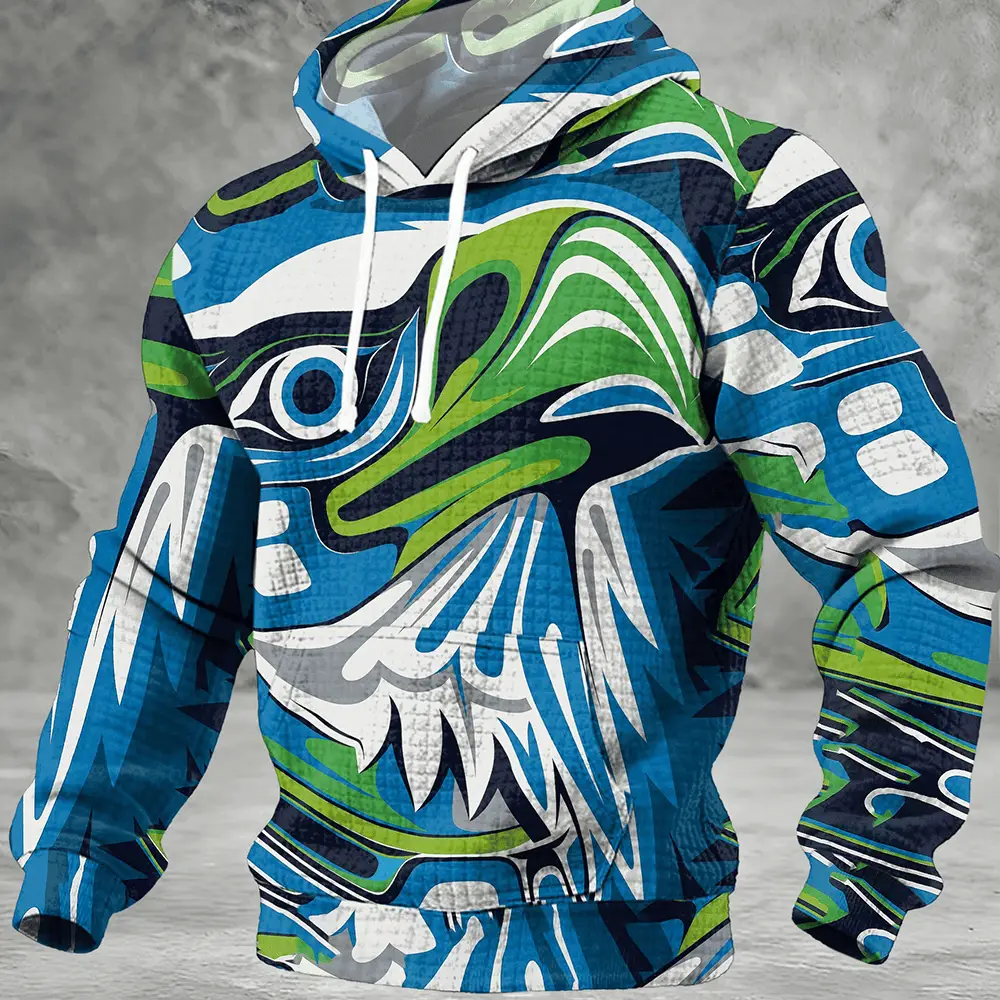 Seattle Seahawks Go Hawks Hoodie Seattle Seahawks Football Apparel Gift For Him Seattle Seahawks Go Hawks Hoodie Seattle Seahawks Football Apparel Gift For Him - Image 1