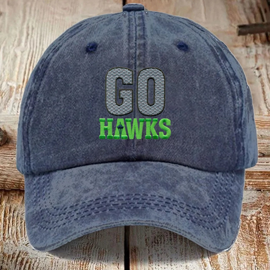 Seattle Seahawks Hat Go Hawks Baseball Cap Seahawks Merchandise Best Gifts For Football Lovers