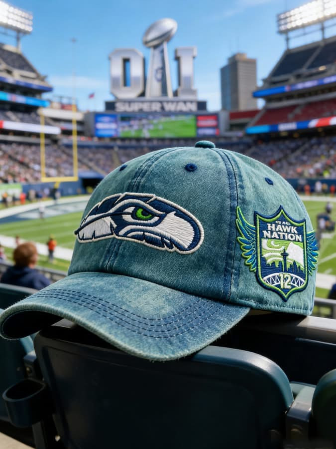 Seattle Seahawks Hat Hawk Nation 12 Baseball Cap Seattle Football Merch Present For Fans
