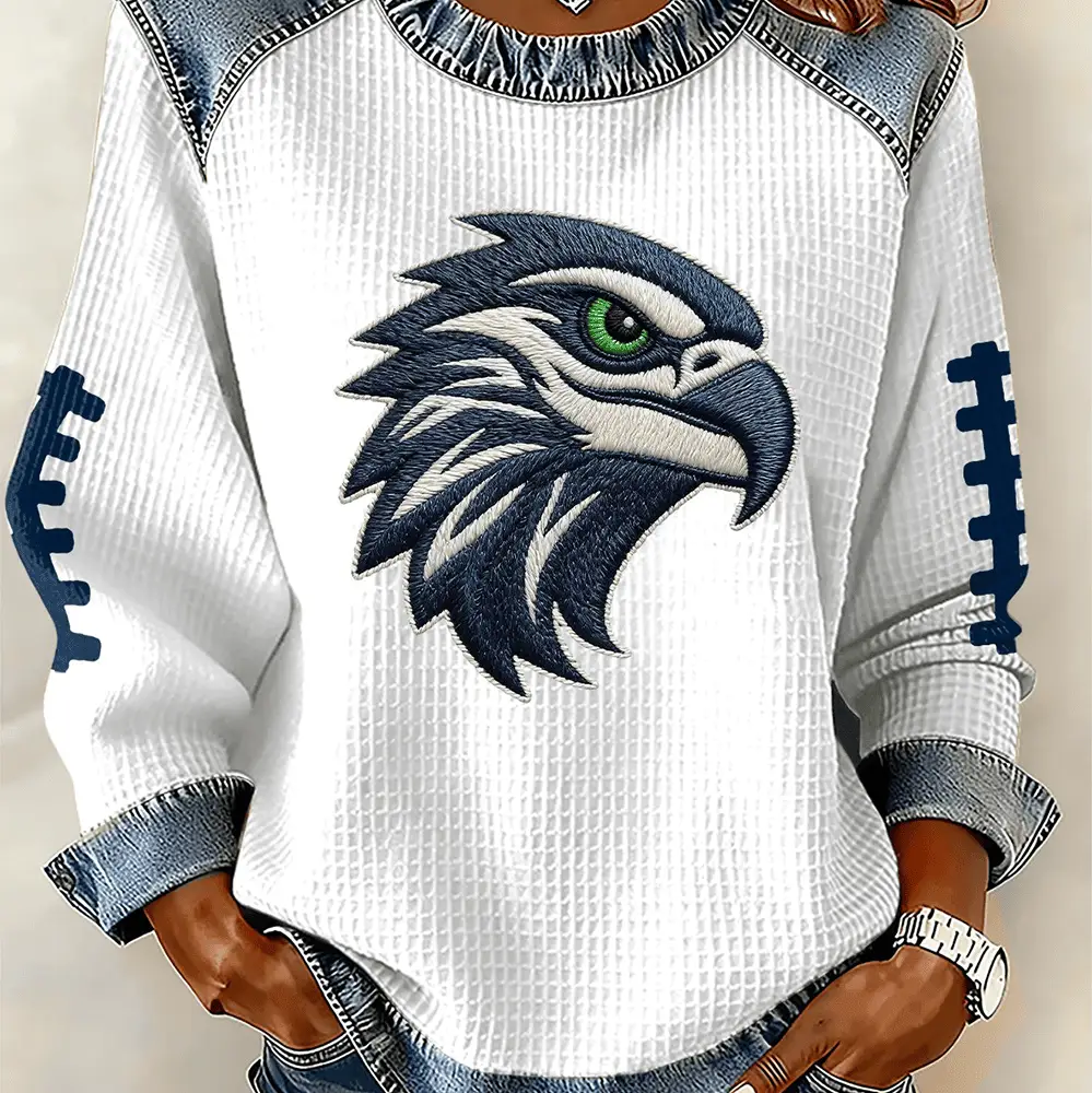 Seattle Seahawks Hawks Mascot Sweatshirt Football Merch Game Day Present For Girlfriend Seattle Seahawks Hawks Mascot Sweatshirt Football Merch Game Day Present For Girlfriend - Image 1