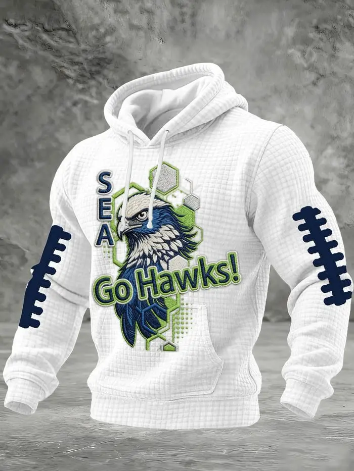 Seattle Seahawks Hoodie Go Hawks Hooded Sweatshirt Seattle Football Merch Gifts For Fans
