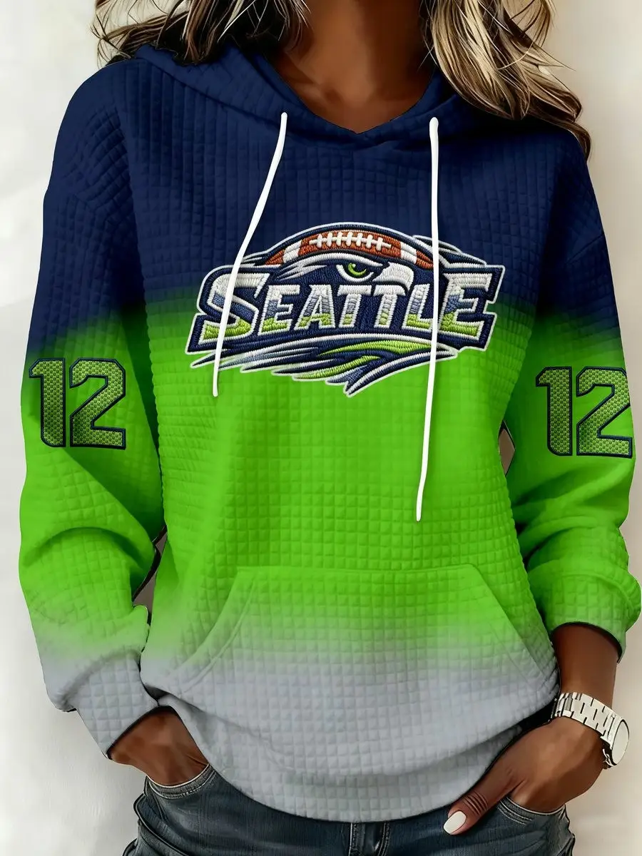 Seattle Seahawks Hoodie Women's Game Day Clothing The 12s Seattle Football Fan Gear Gifts Seattle Seahawks Hoodie Women's Game Day Clothing The 12s Seattle Football Fan Gear Gifts - Image 1