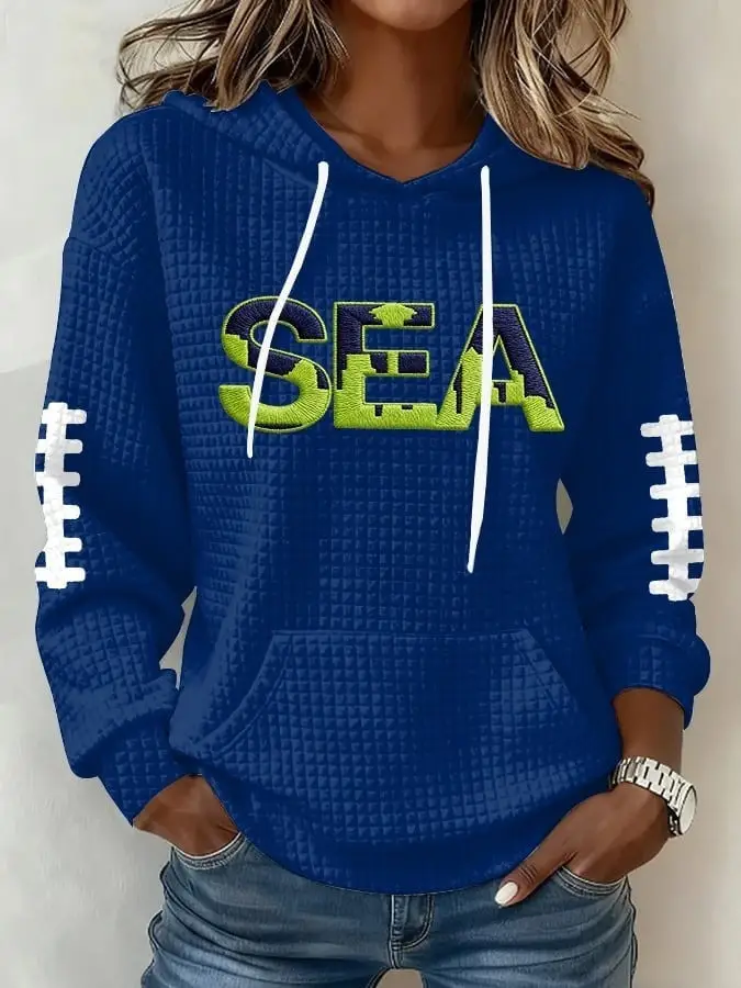 Seattle Seahawks Hoodie Women's Game Day Outfits Football Fan Apparel Seahawks Gifts Ideas