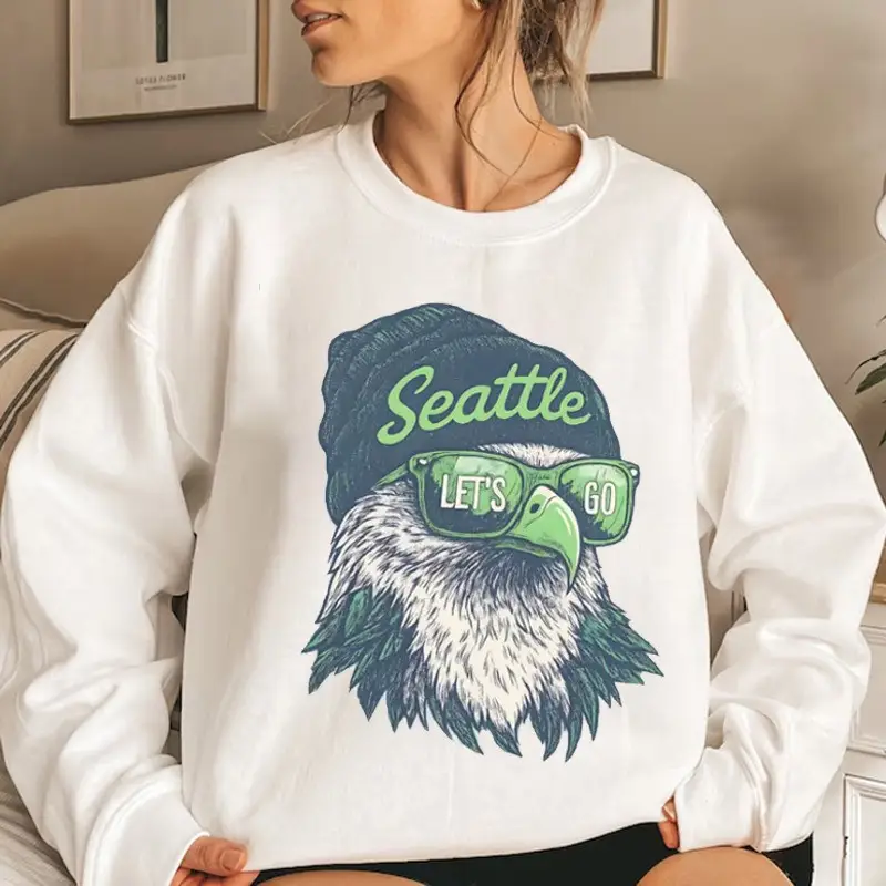 Seattle Seahawks Let's Go Sweatshirt Women's Game Day The 12s Clothing Present For Seahawks Fan Seattle Seahawks Let's Go Sweatshirt Women's Game Day The 12s Clothing Present For Seahawks Fan - Image 1