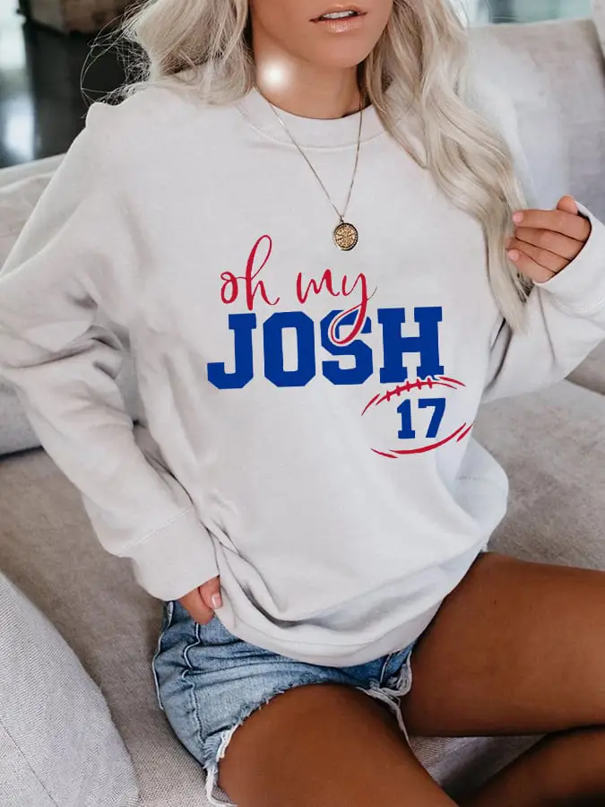 Seattle Seahawks Merch Oh My Josh 17 Sweatshirt Game Day Clothing Football Gift For Girlfriend Seattle Seahawks Merch Oh My Josh 17 Sweatshirt Game Day Clothing Football Gift For Girlfriend - Image 1