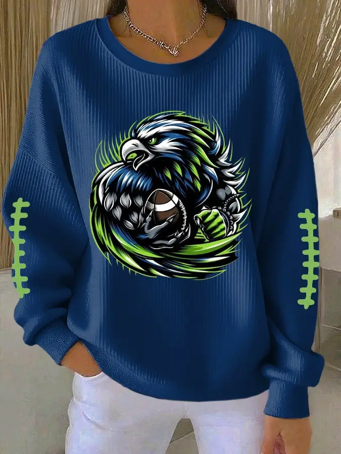 Seattle Seahawks Merchandise Seahawk Mascot Sweatshirt Game Day Apparel Gifts For Her