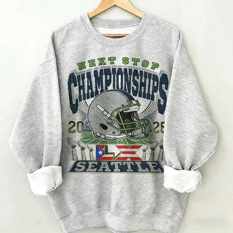 Seattle Seahawks Next Stop Championships 2026 Sweatshirt Best Football Gifts For Seahawks Fans
