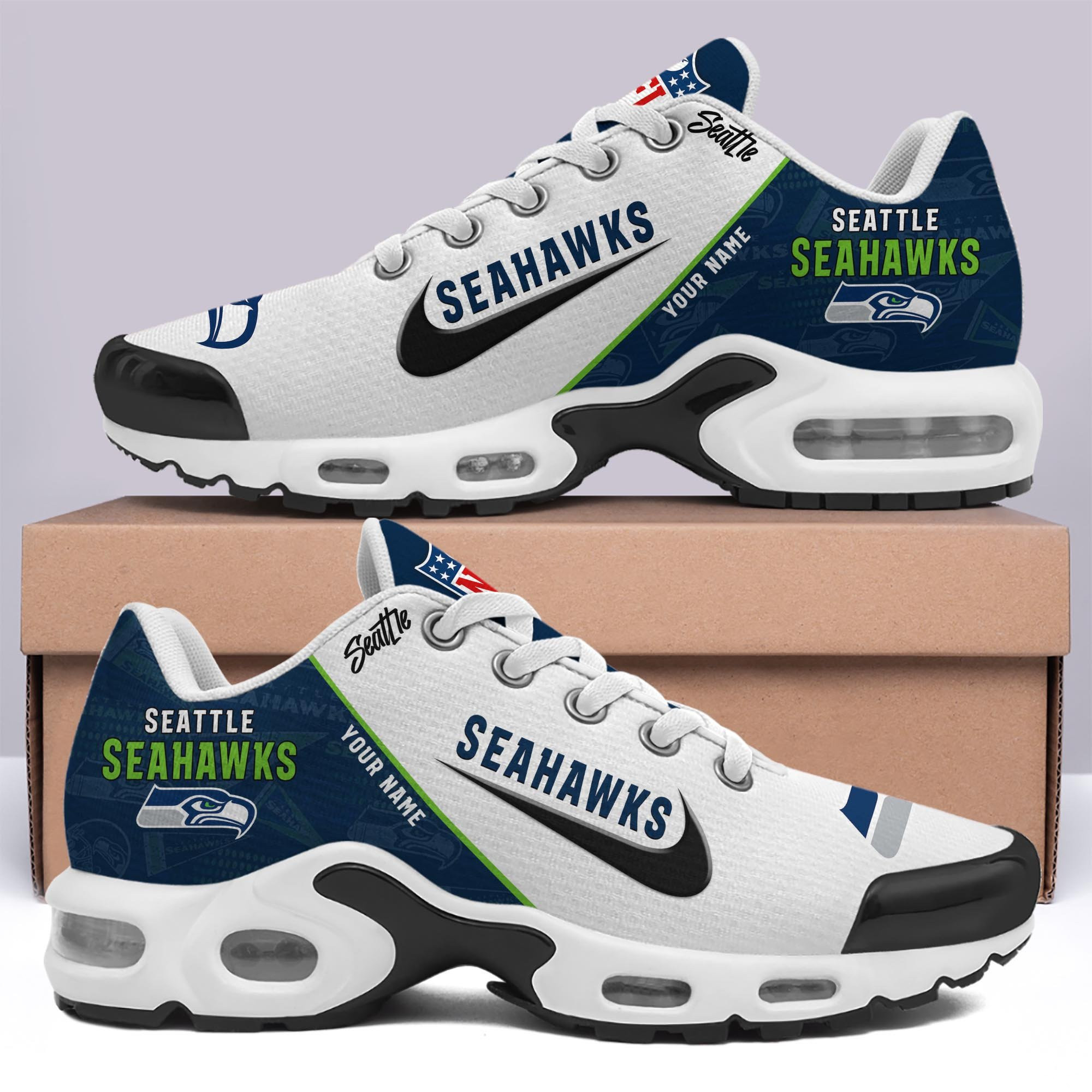 Seattle Seahawks Shoes 2026 Versions Custom Your Name 670