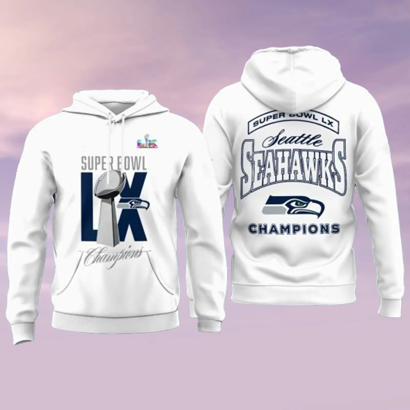 Seattle Seahawks Super Bowl LX Champs Hoodie Champions Football 2026 Gift For Seahawks Fans