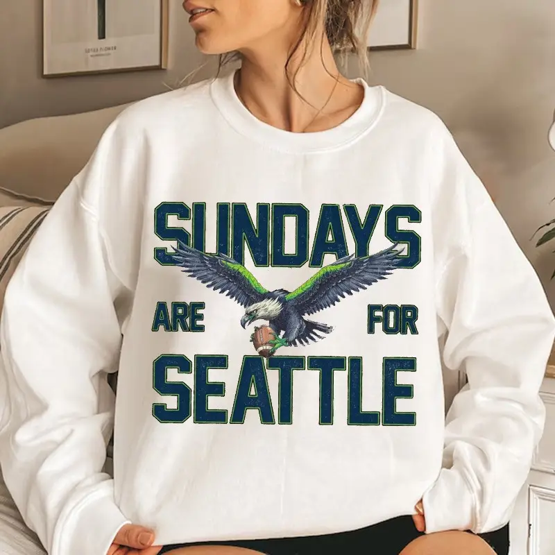 Seattle Seahawks Sweatshirt Sunday Are For Seattle Football Sweatshirt Fan Clothing Women's