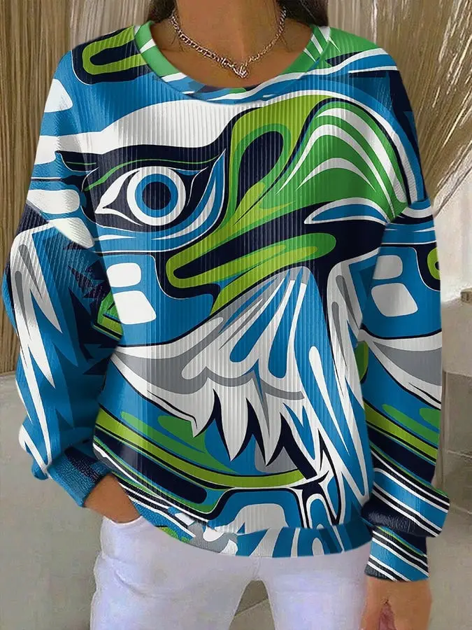Seattle Seahawks Sweatshirt Women’s Game Day Apparel Seahawks Football Fan Merch Gifts