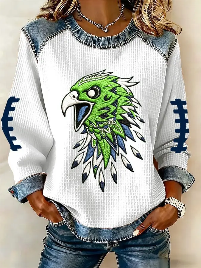 Seattle Seahawks Sweatshirt Women's Game Day Apparel Seahawks Merch Gifts For Football Lovers