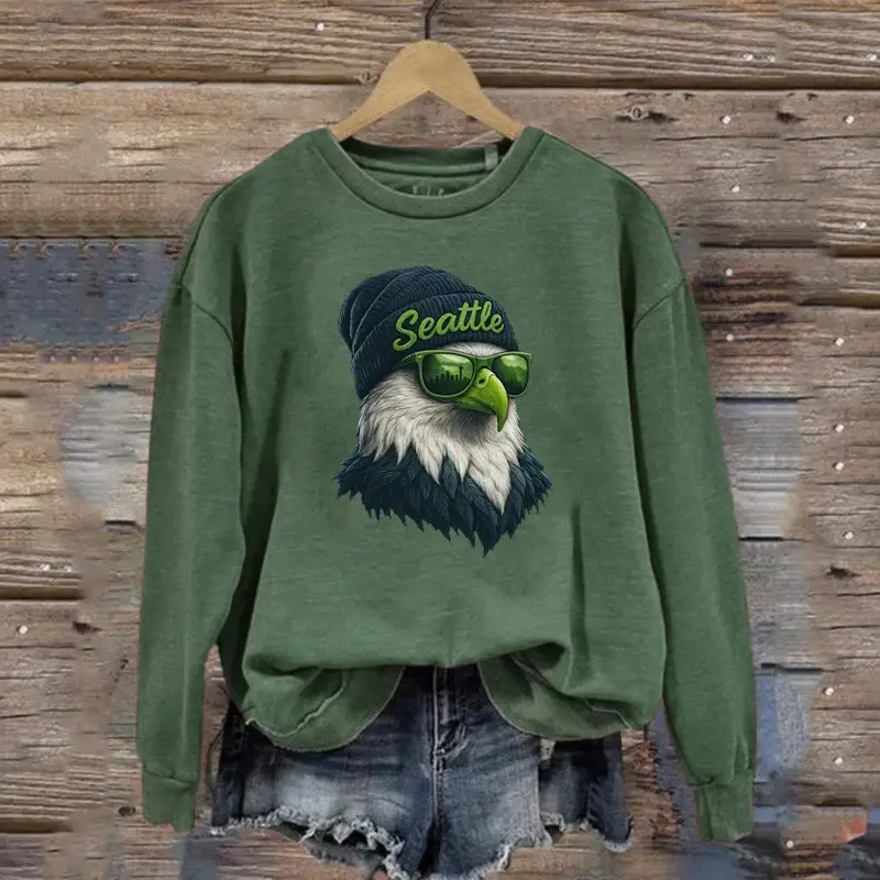 Seattle Seahawks Sweatshirt Women's Game Day Fashion Apparel Football Gifts For Seahawks Fans
