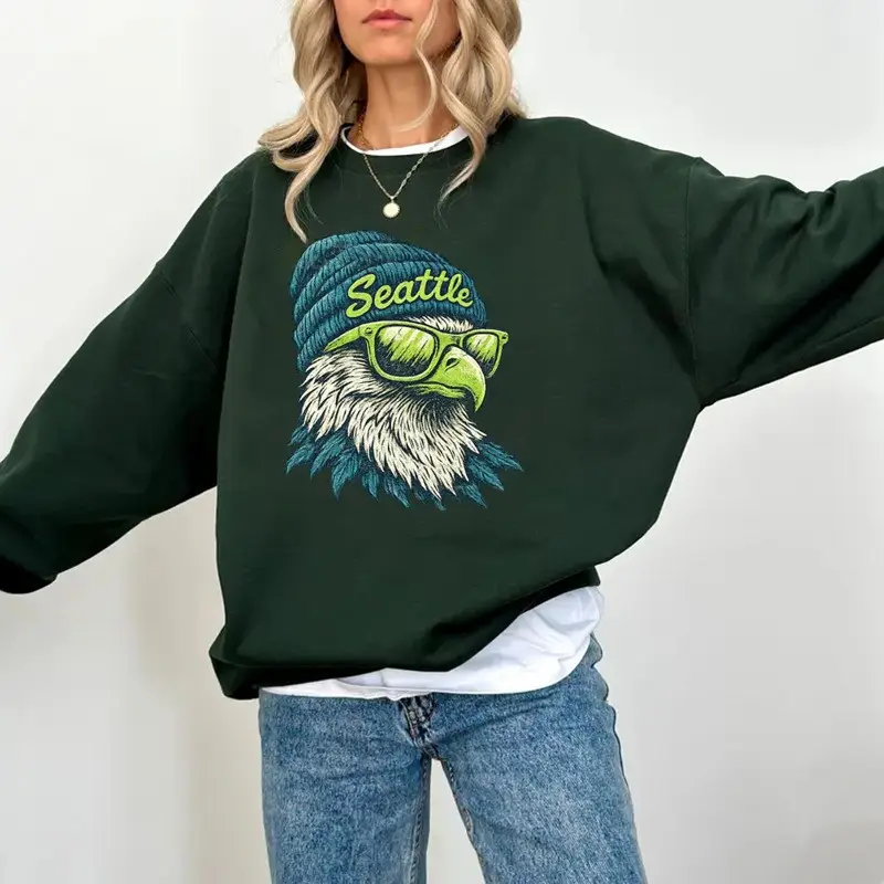 Seattle Seahawks Sweatshirt Women's Game Day Fashion Clothing Seahawks Merch Best Football Gift Seattle Seahawks Sweatshirt Women's Game Day Fashion Clothing Seahawks Merch Best Football Gift - Image 1