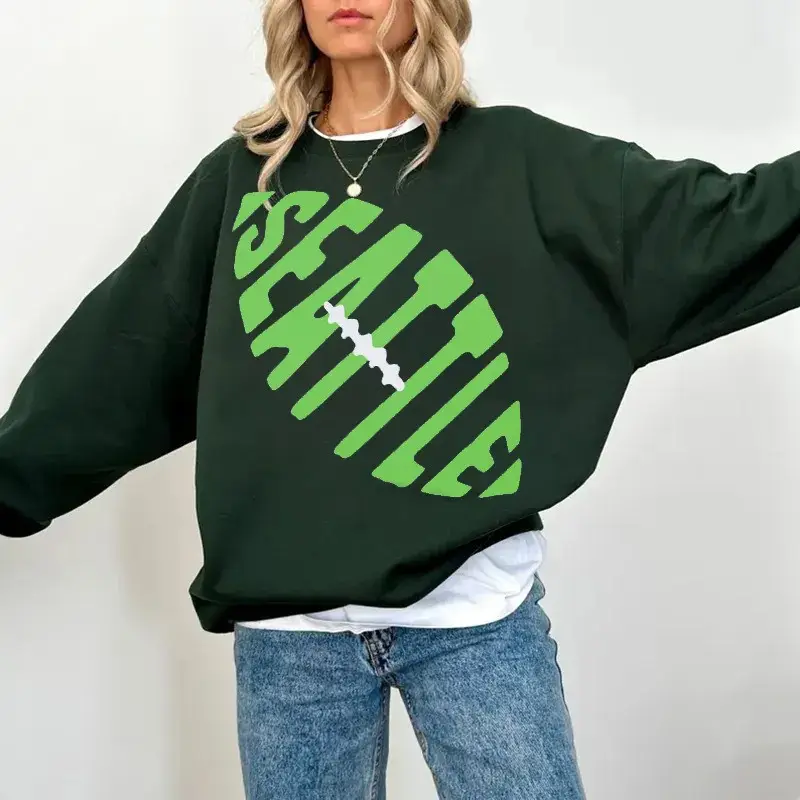 Seattle Seahawks Sweatshirt Women's Game Day Outfits The 12s Seahawks Merch Football Fan Gifts