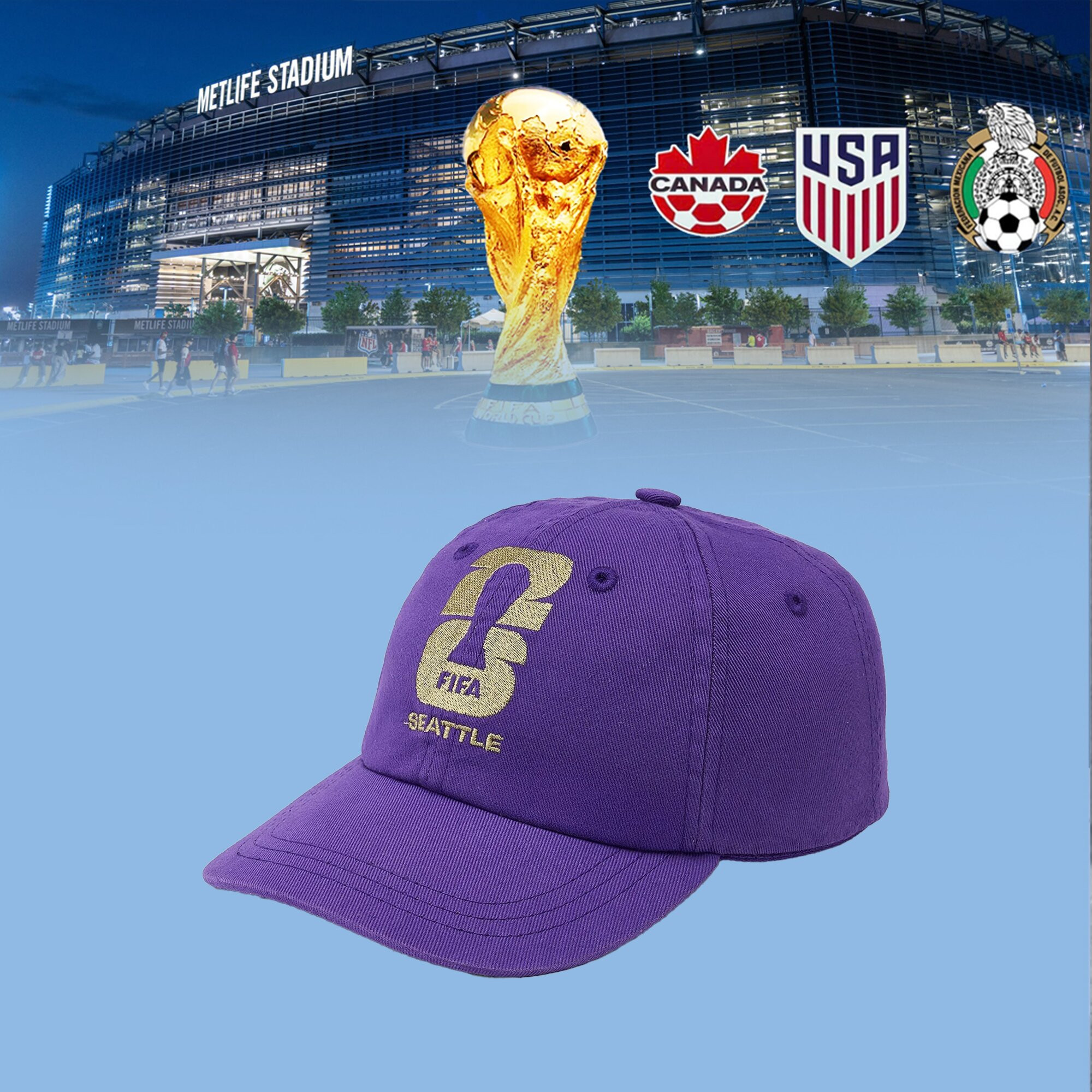Seattle Soccer Hat FIFA World Cup 2026 Home Soccer Ball Cap Gift For Son