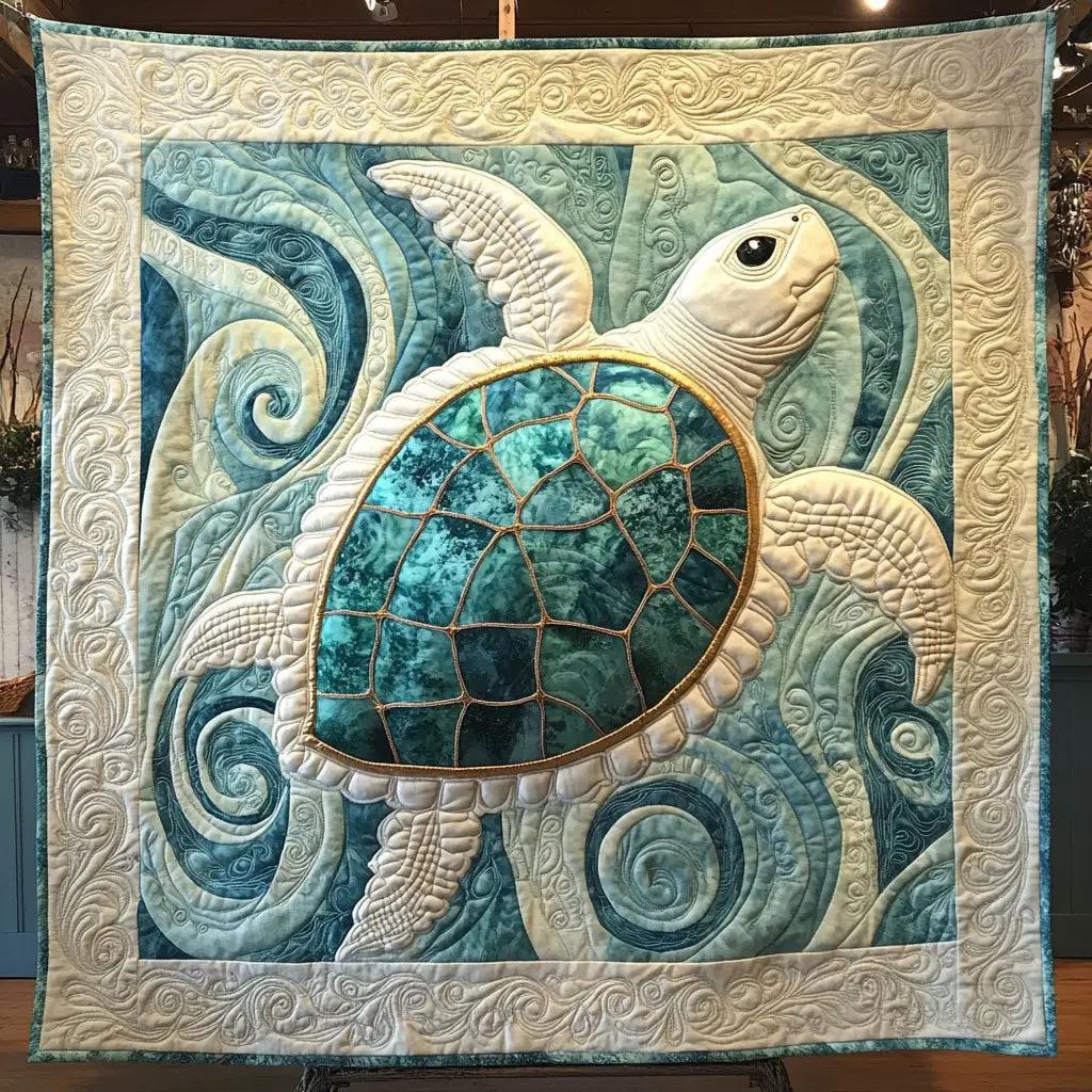 Seaturtle The Soul Of The Sea Quilt Blanket Cute Throw Blanket Gifts For Seaturtle Lovers