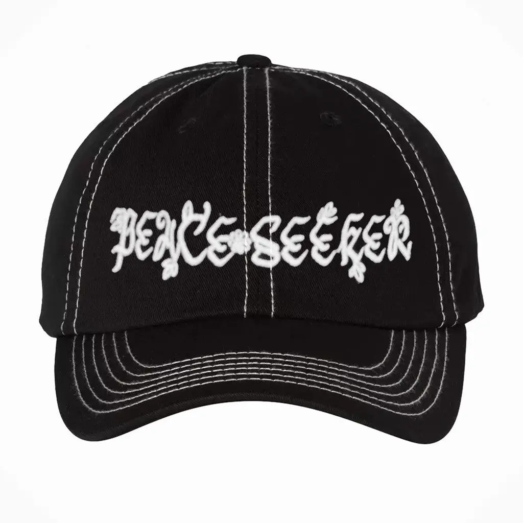 Seek Discomfort Merch Peace Seeker Embroidered Cap Gifts For Dad -WearandDecor