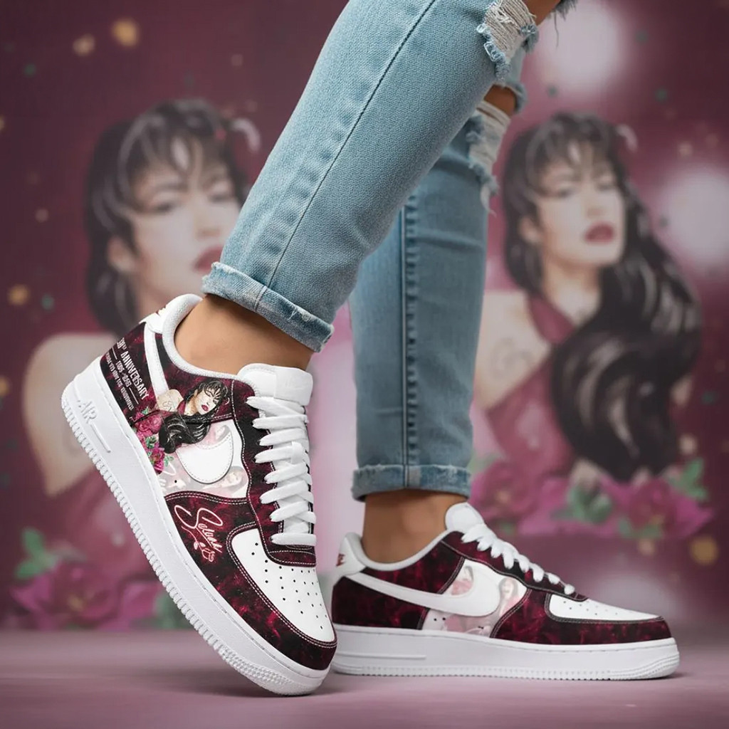 Selena 30th Anniversary Commemorative Tribute Air Force 1 Shoes Selena Merch Gifts For BFF