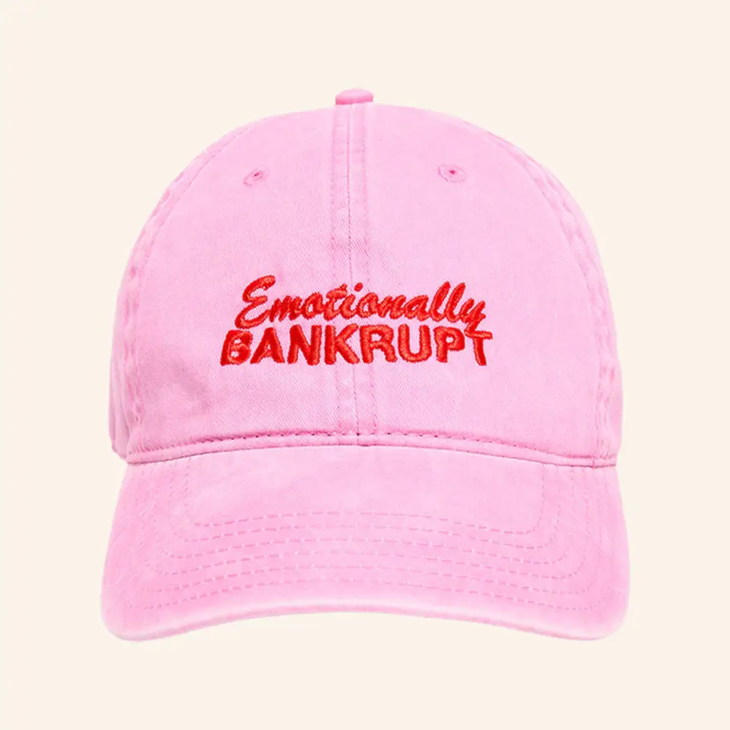 Selena Merch Emotionally Bankrupt Embroidered Hat Cool Gifts For Sister - WearandDecor