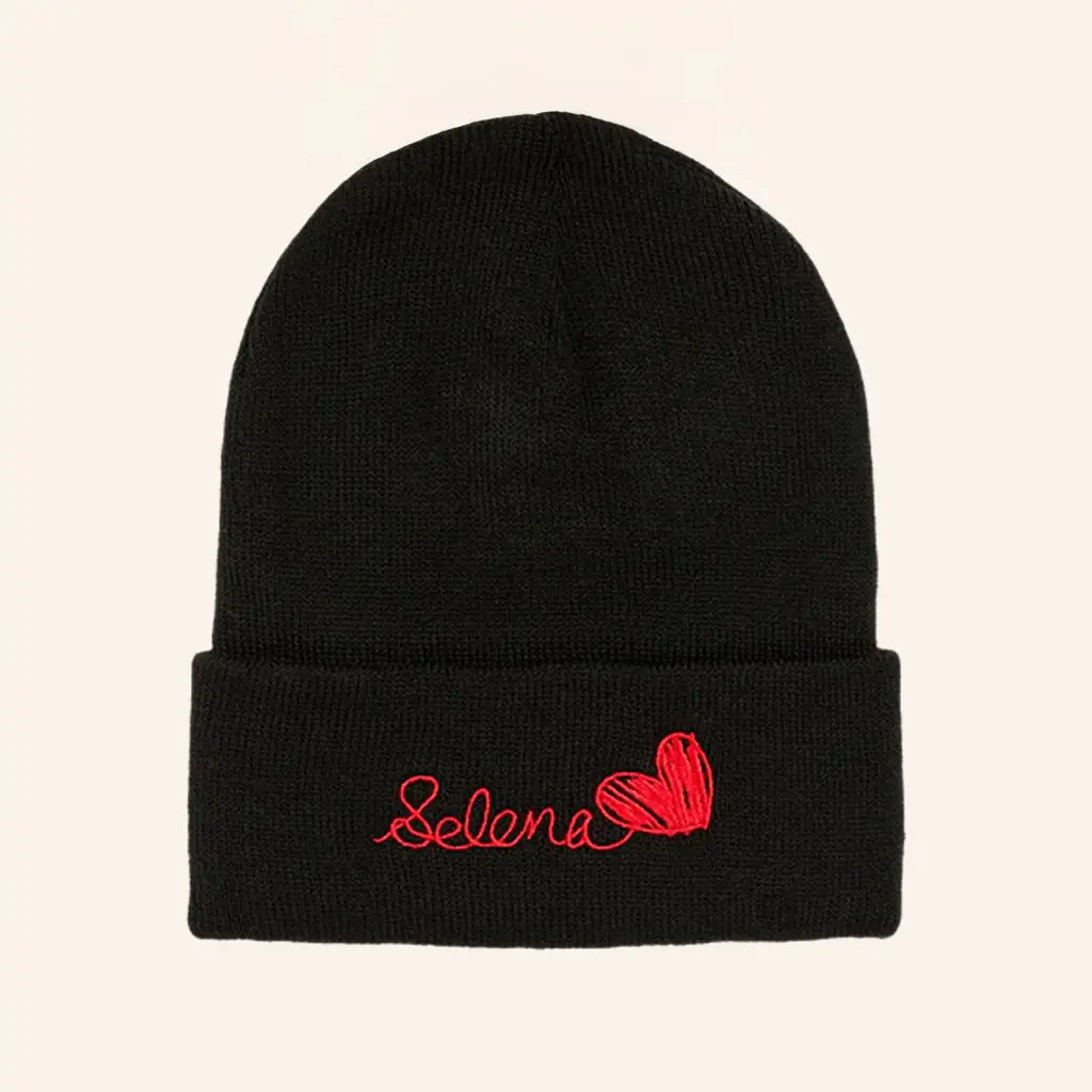 Selena Merch Scribble Beanie Christmas Presents For Music Lovers - WearandDecor