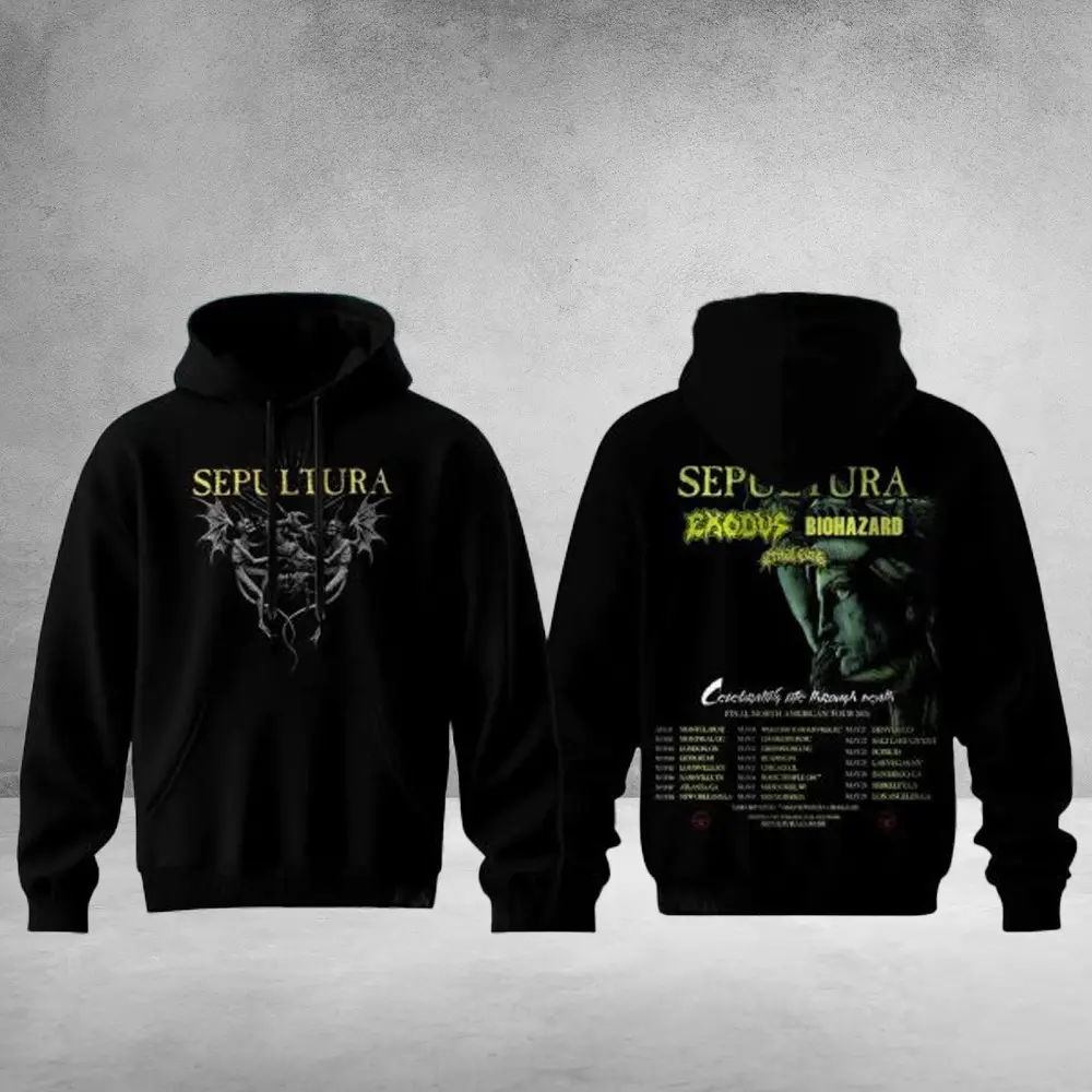 Sepultura Tour 2026 Final North Hoodie American Tour Clothing Unique Gift For Fan Sepultura Tour 2026 Final North Hoodie American Tour Clothing Unique Gift For Fan - Image 1